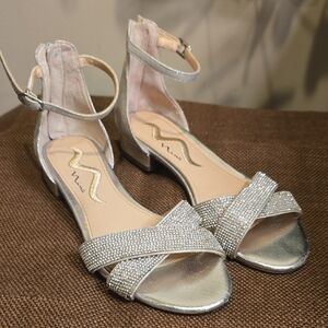 Nina Silver Ankle Strap Sandals